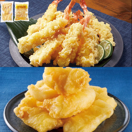お徳用！えびの天ぷらといかの天ぷらコンビ