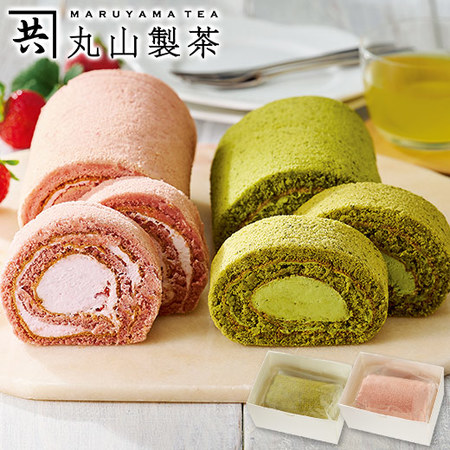 いちごと日本茶の食べ比べロールセット