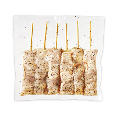 レンジで九州産豚バラ串（塩ダレ）６本