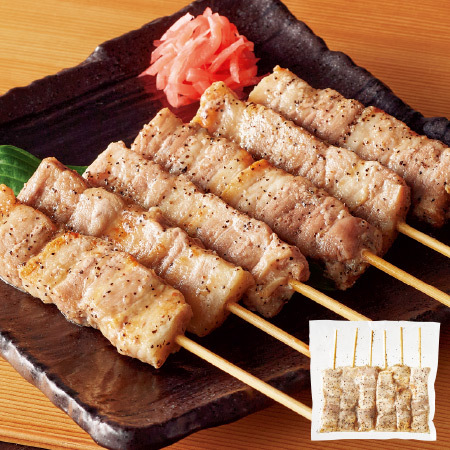 レンジで九州産豚バラ串（塩ダレ）６本