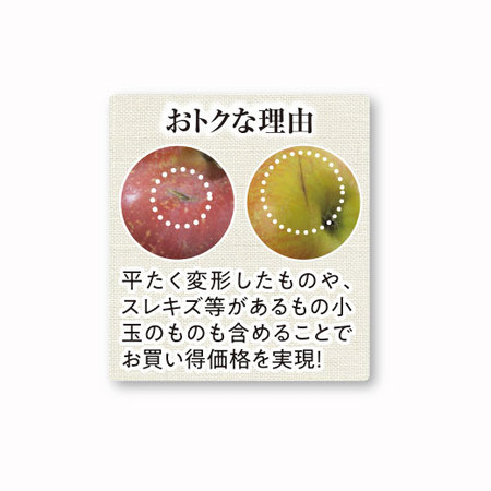 山形県産訳ありサンふじ３キロ　１１月中旬頃ー１２月下旬頃お届け