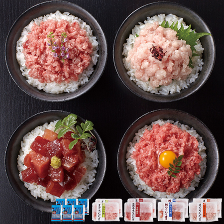 ≪お歳暮ギフト≫築地ホクエイ　まぐろ屋の天然まぐろ４種食べ比べ