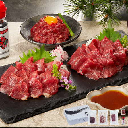≪お歳暮ギフト≫千興ファーム　馬刺し赤身・ユッケセット