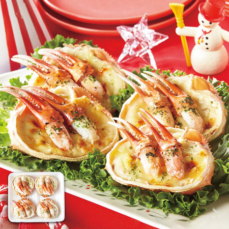 カニのテルミドール４個　クリスマス期間お届け