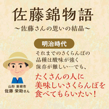 さくらんぼ職人の佐藤錦秀５００ｇ　6月上旬―7月上旬お届け