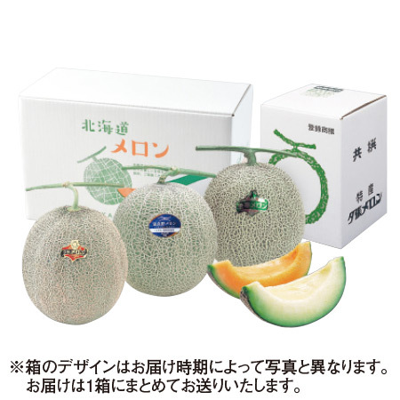 北海道メロン３種食べ比べセット　７月中旬―８月上旬お届け