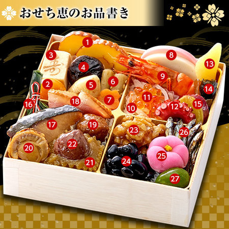 ベルーナオリジナル　一人前おせち恵（和一段重）