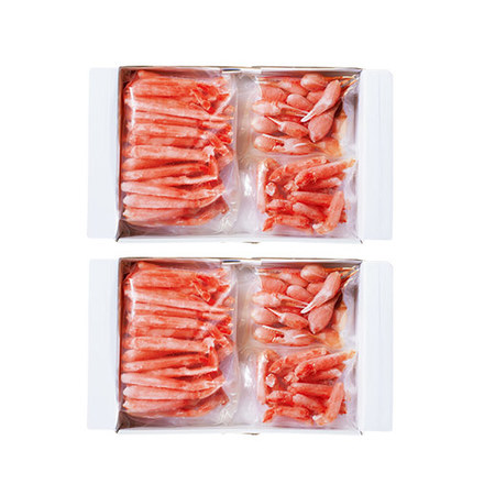 ボイルズワイガニむき身満足セット　計１．６ｋｇ【お届け期間指定可】