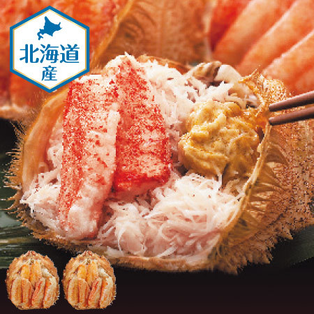 北海道産毛ガニの甲羅盛　２個【お届け期間指定可】