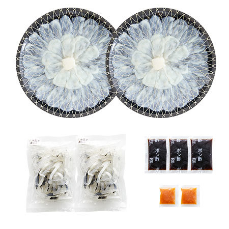 とらふぐ刺身盛り　２皿セット【お届け期間指定可】