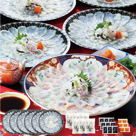 とらふぐ刺身盛り　６皿セット【お届け期間指定可】