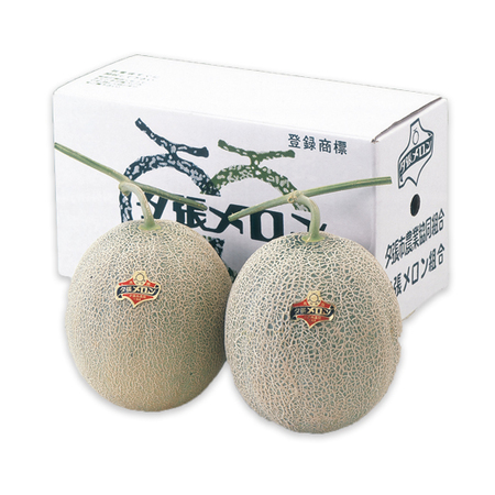 夕張メロン２玉（２．６ｋｇ前後）優品　６月下旬－７月下旬お届け