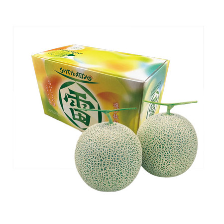 北海道の赤肉メロン　らいでん　プレミアム 特秀品　計３．２ｋｇ前後　７月下旬－８月上旬お届け