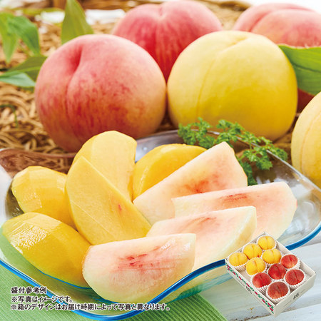 山形県産の２色のおいしい桃セット　計２．０ｋｇ前後　８月下旬－１０月上旬お届け