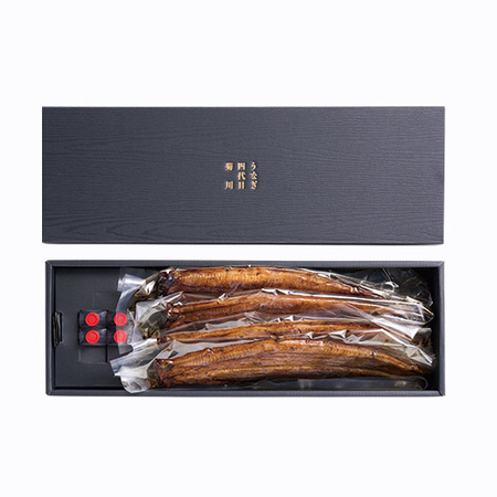 「四代目菊川」監修　うなぎ蒲焼　４尾【父の日お届け】