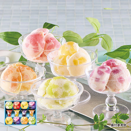 凍らせて食べる　アイスデザート－国産フルーツ入り－　５種　計１２個【１０日前後お届け】