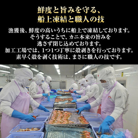 生ズワイガニ半むき身満足セット　１．５ｋｇ【お届け期間指定可】