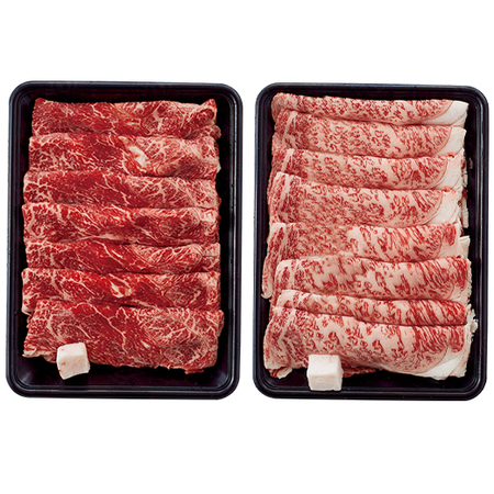 ≪お歳暮ギフト≫平松牧場の黒毛和牛ロース・かた食べ比べ８月下旬―１２月下旬