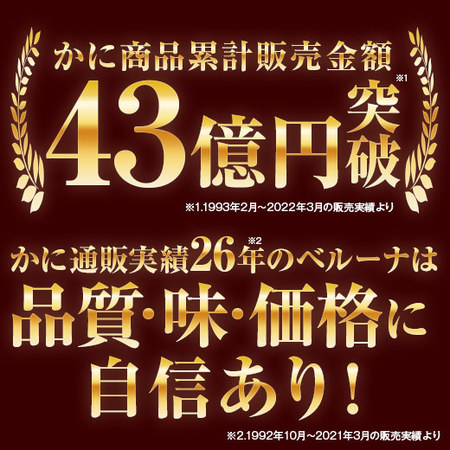 早）北海道産殻剥き紅ズワイガニ１．８ＫＧ