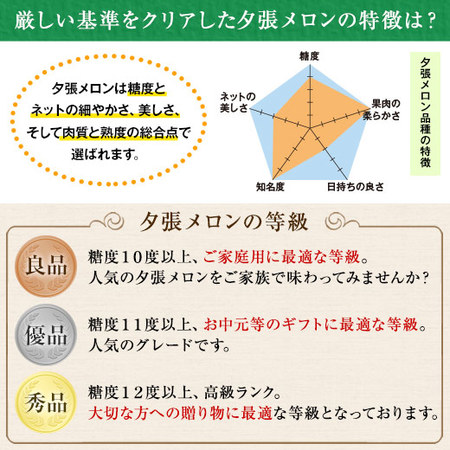 ≪お中元ギフト≫夕張メロン（２玉・２．６ｋｇ）良品　７月上旬より順次