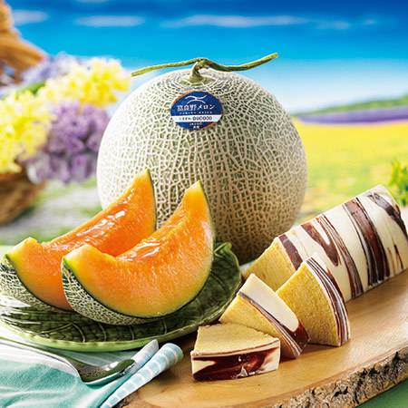 ≪早割★５４０円引！お中元ギフト≫富良野メロンと三方六セット　７月中旬ー８月上旬