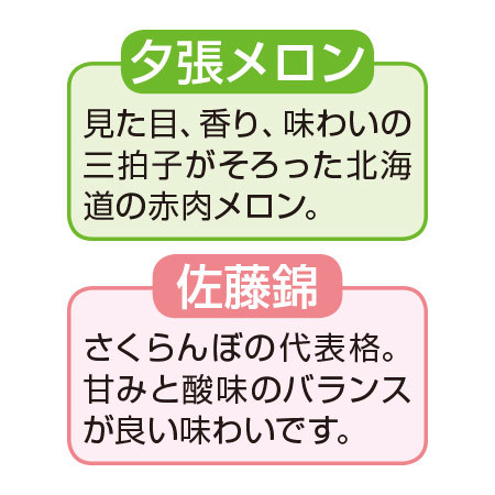 夕張メロン１玉２ＫＧ優＆佐藤錦特選