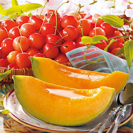 ≪早割★５４０円引！お中元ギフト≫夕張メロン（１玉・２ＫＧ）優品＆紅秀峰５００Ｇ特選