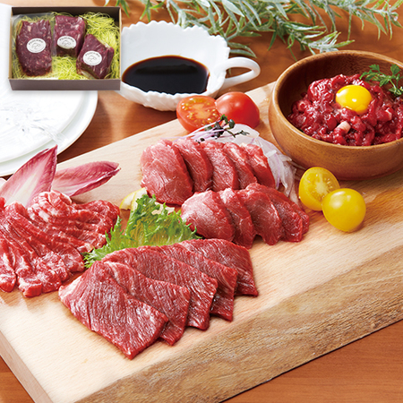 ≪早割★５４０円引き！お中元ギフト≫ふじ馬刺し詰合せ（梅）