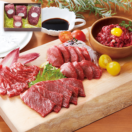 ≪早割★１，０８０円引き！お中元ギフト≫ふじ馬刺し詰合せ（松）