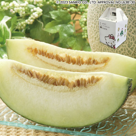 ≪早割★８６４円引！お中元ギフト≫つがりあんメロン「ハニーゴールデン」１玉８月下旬―９月中旬お届け