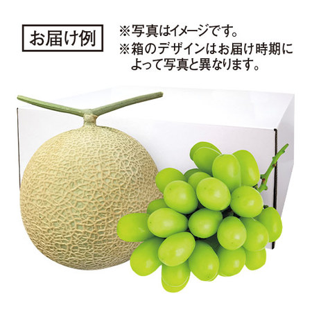 ≪お中元ギフト≫山梨県産シャインマスカット＆愛知県産アールスメロン７月上旬―７月下旬お届け