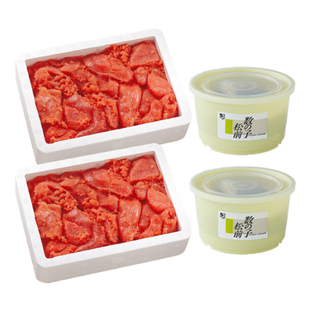 ≪お中元ギフト≫博多の味辛子明太子と数の子松前計３．２ｋｇ（折れ・切れ子）