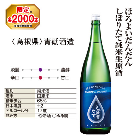 ほろよいだんだん　しぼりたて純米生原酒　１２月上旬より順次発送