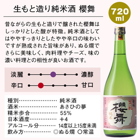 生もと造り純米酒　櫻舞　720ｍｌ５本組