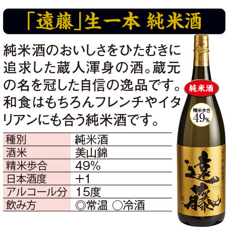 遠藤酒造場の自信作！「遠藤」一升瓶3本組