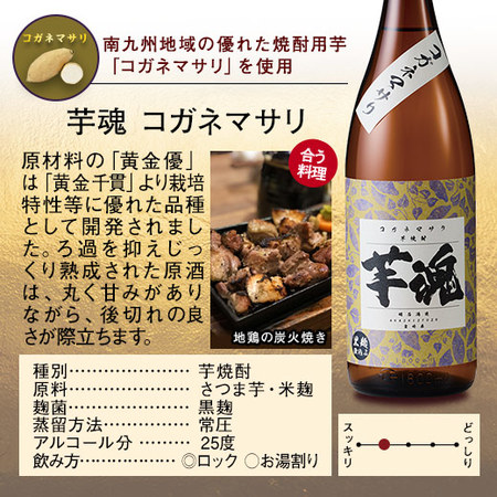 ≪５２％ＯＦＦ！≫明石酒造　芋５種飲みくらべ一升瓶５本組