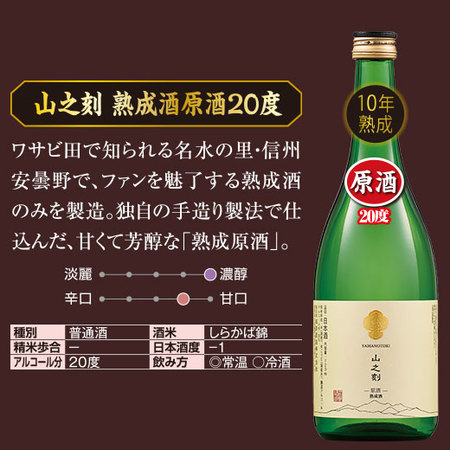 山之刻　熟成酒原酒20度　720ｍｌ