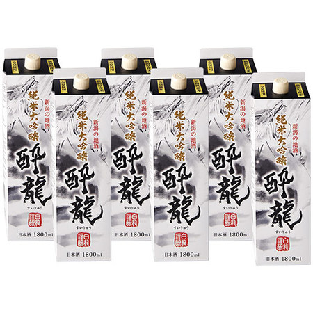 ≪５４％ＯＦＦ！≫酔龍　純米大吟醸　１．８Lパック　６本組