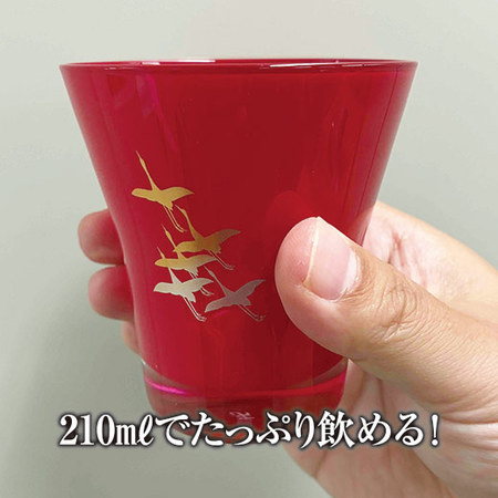 紀州塗　千羽鶴蒔絵グラス2色組