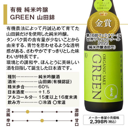 玉乃光　純米飲みくらべ７２０ｍｌ ３本組【玉乃光酒造】