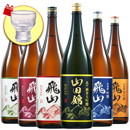プレゼント付！≪５３％OFF！≫奥飛騨酒造 飛山飲みくらべ一升瓶６本組