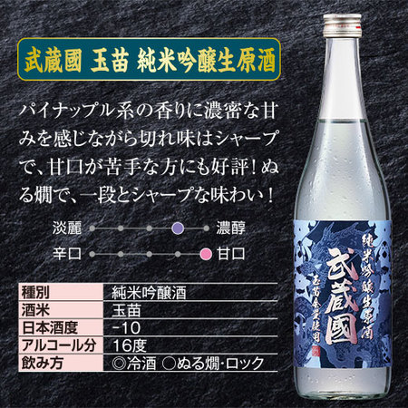 武蔵国　玉苗　純米吟醸生原酒