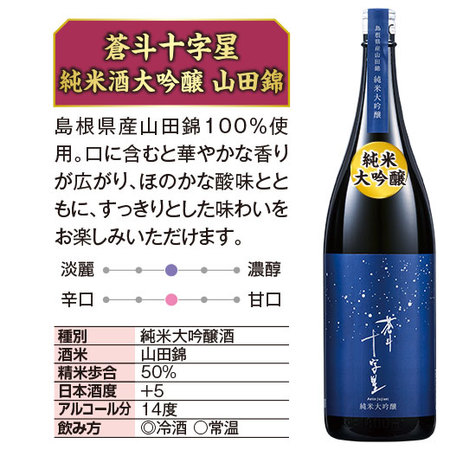 蒼斗十字星　純米大吟醸　山田錦