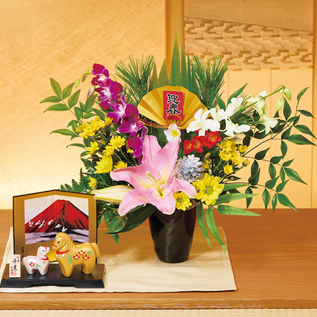 干支「午」お飾りアレンジメント【１２月２５日から３０日お届け】