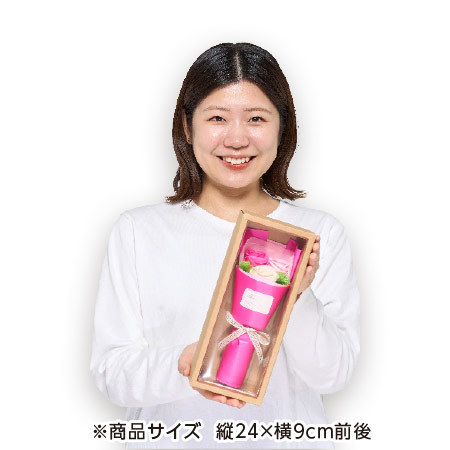 ソープフラワーブーケ＋バウムクーヘンセット【母の日お届け】