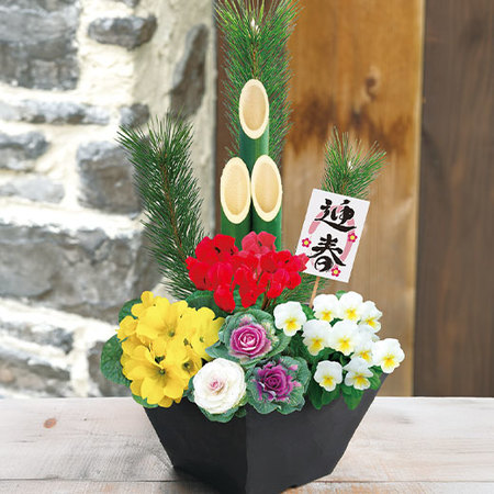 門松寄せ植え－招福－【１２月下旬お届け】