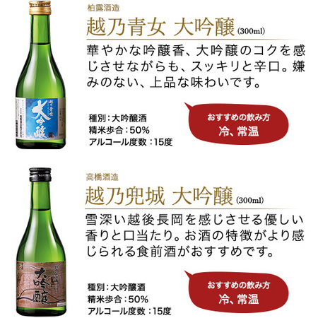 本場新潟５酒蔵の大吟醸飲み比べギフトＳ母