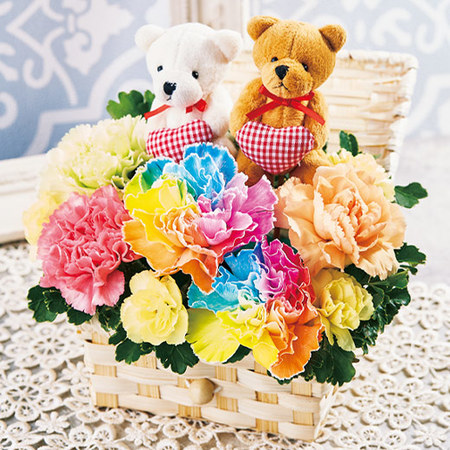 早割 ７７０円お得 くまさんといっしょ 虹色アレンジメント母の日お届け 食品通販のベルーナグルメ 公式