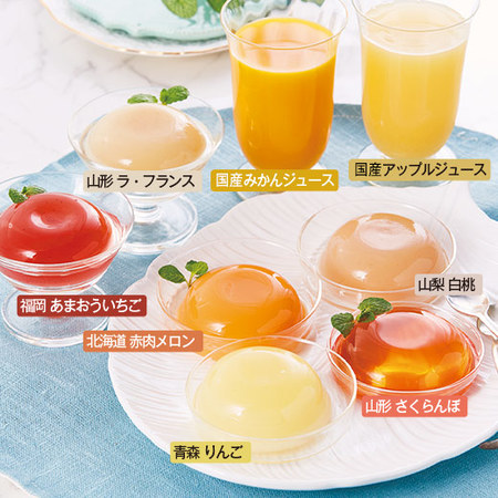 国産果実のフルーツゼリー＆１００％ジュース　母の日お届け