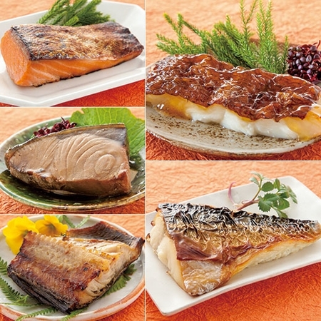 ≪ＷＥＢ限定★約２８％オフ！≫近江町市場の大きめ厚切り魚惣菜Ｗコース（７月分）